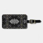 Goth Medieval Geometric Muster Personalisiert Gepäckanhänger (Vorderseite horizontal)