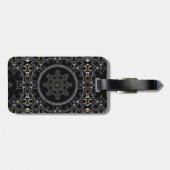Goth Medieval Geometric Muster Personalisiert Gepäckanhänger (Rückseite horizontal)