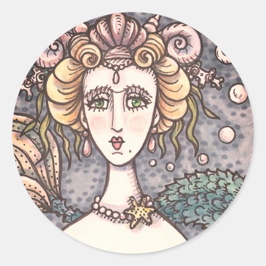 GOTH MERMAID FANTASY STICKERS RUNDLAGE (Vorderseite)