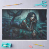 Goth Mermaid Night Tissue Paper Seidenpapier (Basteln)