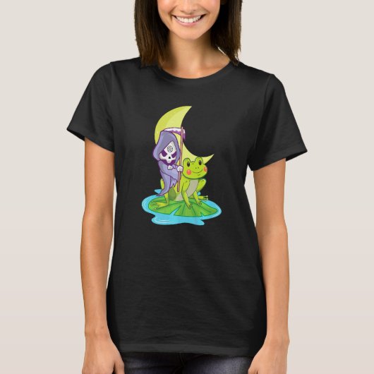 Goth Mondphase Frosch Mondphase Frosch T-Shirt (Vorderseite)