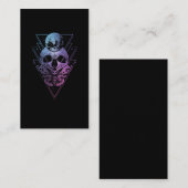 Goth Moon Skull Gothic Wicca Crescent Lunar Moth Visitenkarte (Vorne/Hinten)