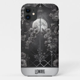 Goth Moonlight und Blume Verziert Gate Case-Mate iPhone Hülle