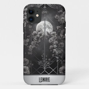 Goth Moonlight und Blume Verziert Gate Case-Mate iPhone Hülle