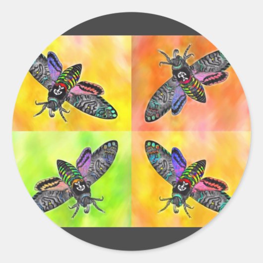 Goth Moth 4 Aufkleber (Vorderseite)