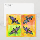 Goth Moth 4 Postkarte (Vorne/Hinten)