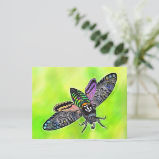 Goth Moth Postkarte (Stehend Vorderseite)