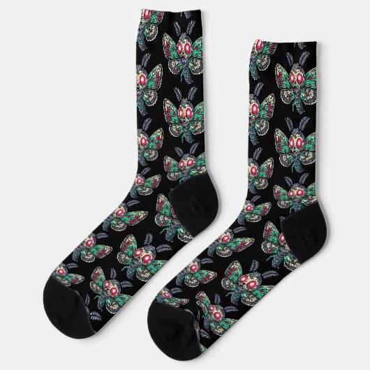 Goth Moth Socken (Linkes Detail)