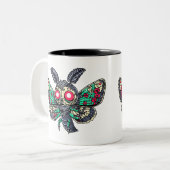 Goth Moth Zweifarbige Tasse (Vorderseite Links)
