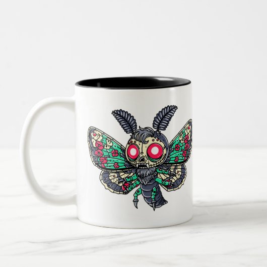 Goth Moth Zweifarbige Tasse (Links)