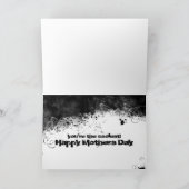 Goth Mothers Day Hearts, Skull, Schmetterlinge Karte (Innenseite)