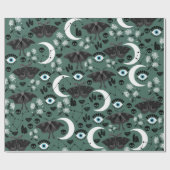 Goth Moths Wrapping Paper Geschenkpapier (Flach)