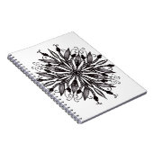 Goth Nature Lover Black and White Notizblock (Rechte Seite)