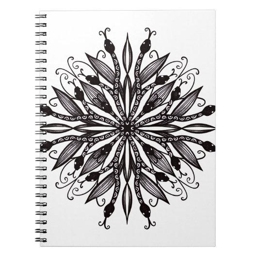 Goth Nature Lover Black and White Notizblock (Vorderseite)