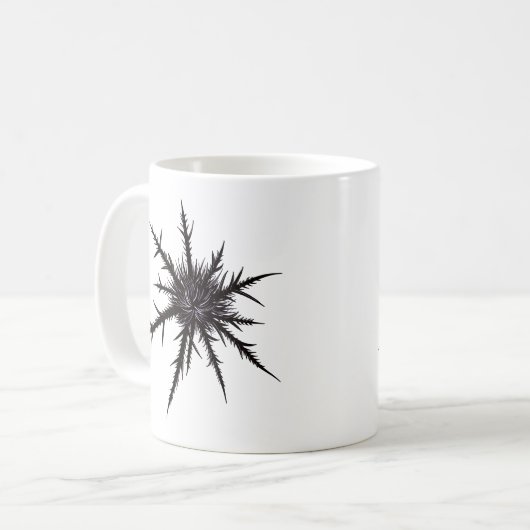 Goth Nature Lover Dry Thistle Kaffeetasse (Vorderseite Links)