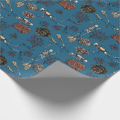 Goth Navy Skeleton Scuba Diver Geschenkpapier (Ecke)