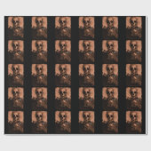 Goth Occult Gothic Horror Portrait Moths Dark Art Geschenkpapier (Flach)