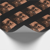 Goth Occult Gothic Horror Portrait Moths Dark Art Geschenkpapier (Ecke)