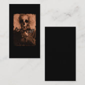 Goth Occult Gothic Horror Portrait Moths Dark Art Visitenkarte (Vorne/Hinten)