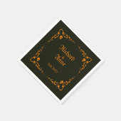 Goth- oder Halloween-Hochzeit Serviette (Ecke)