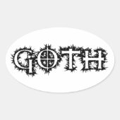 Goth Ovaler Aufkleber (Vorderseite)