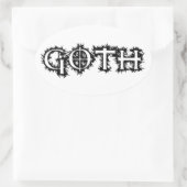 Goth Ovaler Aufkleber (Tasche)