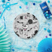 Goth Panda Baby Skull Cupcakes Doodles Pappteller (Party)
