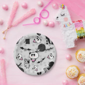 Goth Panda Baby Skull Cupcakes Doodles Pappteller (Party)