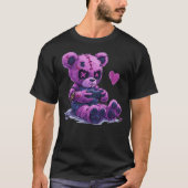 Goth Pastel Cute Creepy Kawaii Gamer Teddy Bear Ga T-Shirt (Vorderseite)