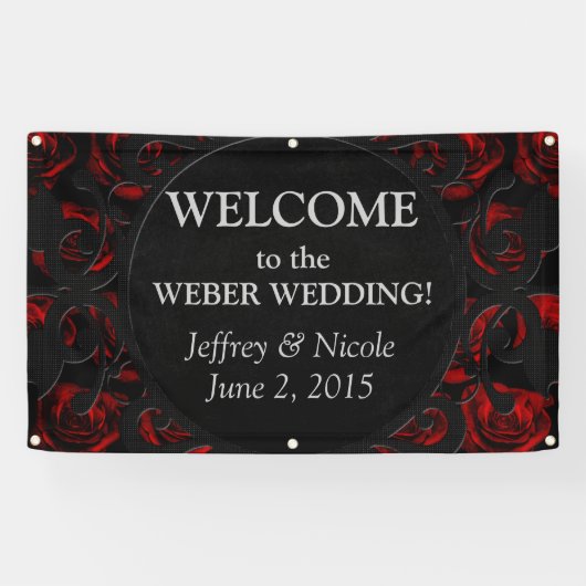 Goth Personalisiert Custom Wedding Banner (Horizontal)