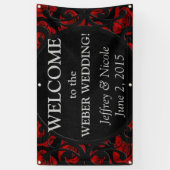 Goth Personalisiert Custom Wedding Banner (Vertikal)