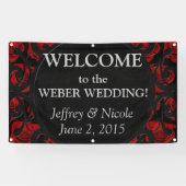 Goth Personalisiert Custom Wedding Banner (Horizontal)