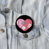 Goth Pink, geklatscht Herz Button (Beispiel)