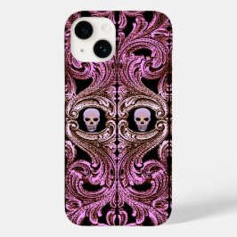 Goth Pink Ornament mit Skull Case-Mate iPhone Hülle