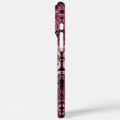 Goth Pink Ornament mit Skull Case-Mate iPhone Hülle (Rückseite / Links)