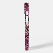 Goth Pink Ornament mit Skull iPhone Case (Rückseite / Links)