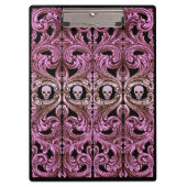 Goth Pink Ornament mit Skull Klemmbrett (Vorderseite)