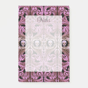 Goth-Pink-Schmuck mit Totenkopf Post-it Klebezettel
