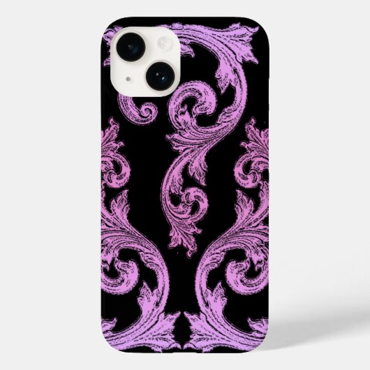 Goth Pink und Black Elegante Design Case-Mate iPhone Hülle (Rückseite)