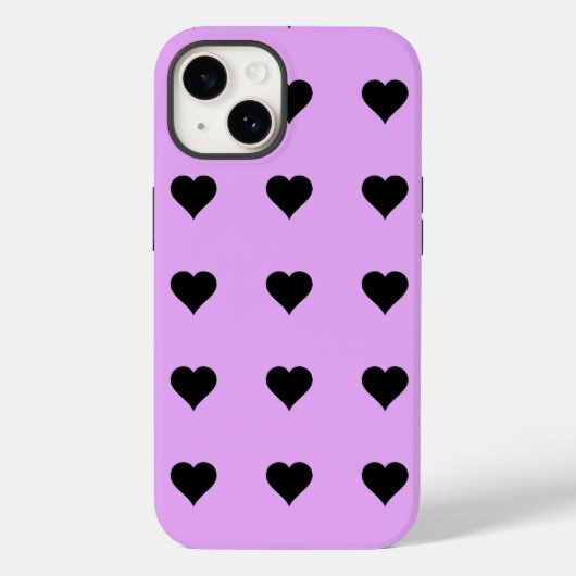 Goth Pink und Black Heart Design Case-Mate iPhone Hülle (Rückseite)