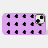 Goth Pink und Black Heart Design Case-Mate iPhone Hülle (Rückseite (Horizontal))