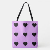 Goth Pink und Black Heart Design Tasche (Vorderseite)