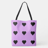 Goth Pink und Black Heart Design Tasche (Rückseite)