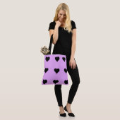 Goth Pink und Black Heart Design Tasche (Am Model)