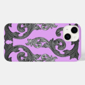 Goth Pink und Gray Elegantes Design Case-Mate iPhone Hülle (Rückseite (Horizontal))