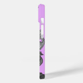 Goth Pink und Gray Elegantes Design Case-Mate iPhone Hülle (Rückseite / Links)