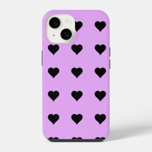 Goth-Pink- und Schwarz-Herz-Design iPhone Hülle