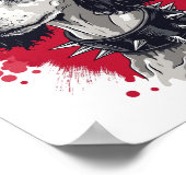 Goth Poodle – Dark Aesthetic Dog Poster (Ecke)