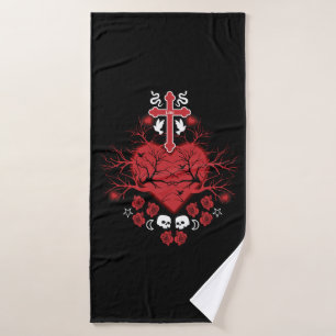 Goth Post Punk Fashion Badehandtuch