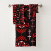 Goth Post Punk Fashion Badhandtuch Set (Insitu)